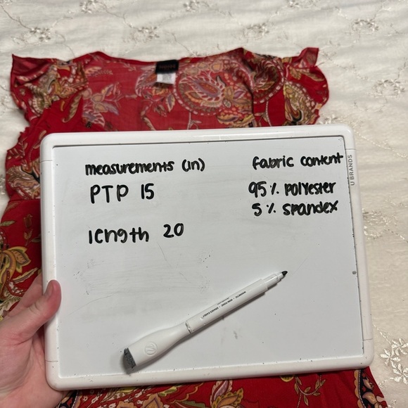 Vintage Red Paisley Tie-Back Top – Tag Size Large (Best for Medium) - Picture 4 of 8